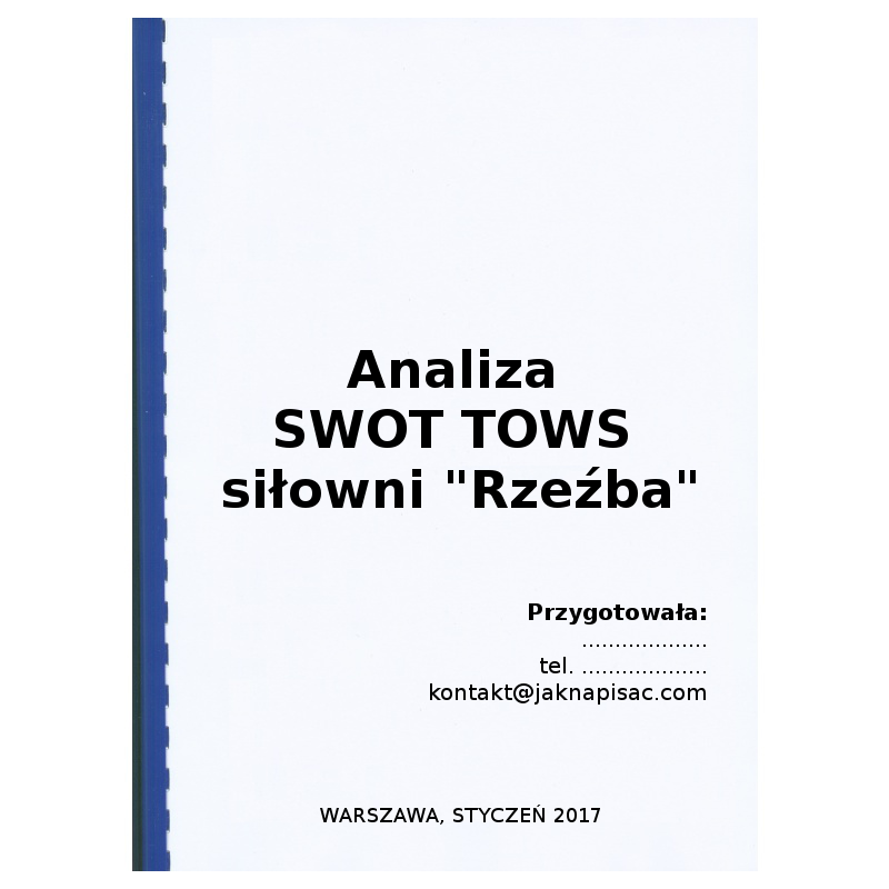 Analiza SWOT TOWS siłowni "Rzeźba"