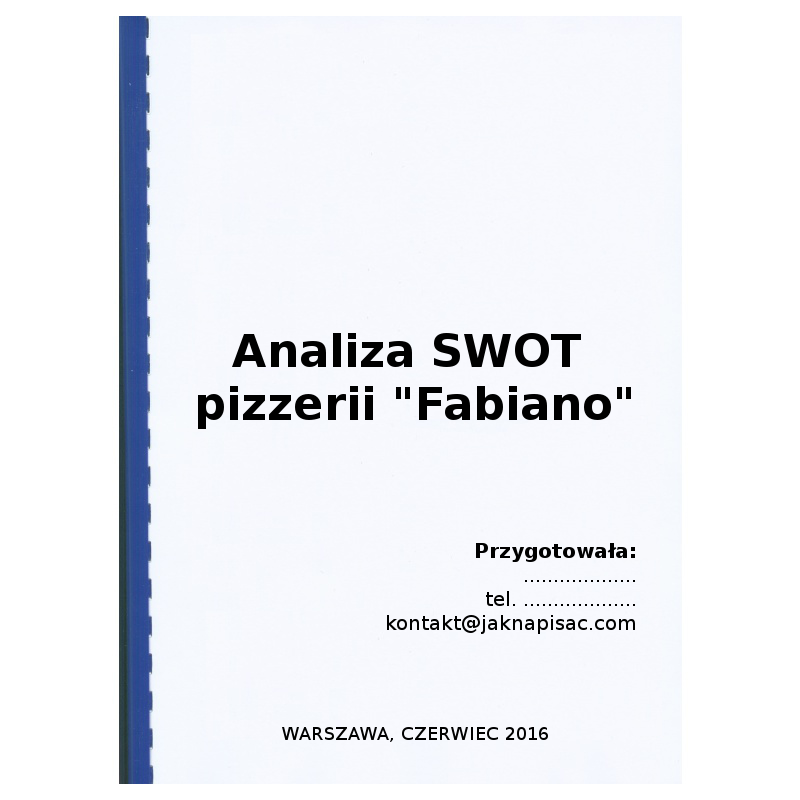 Analiza SWOT pizzerii "Fabiano"