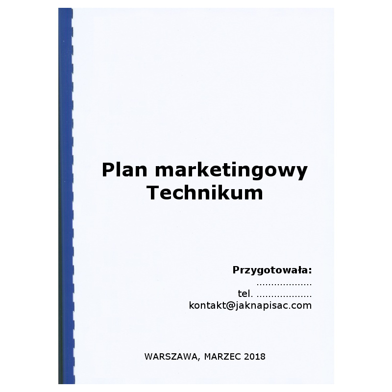 Plan marketingowy Technikum
